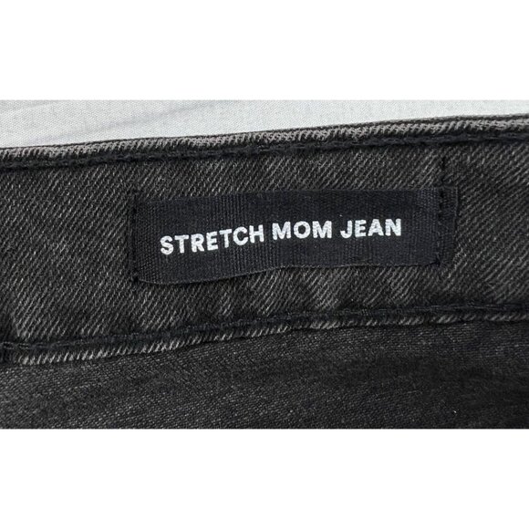 Cotton On Mom Jeans Womens Size 10 Black Denim Stretch Pockets Distressed  New - Picture 4 of 10